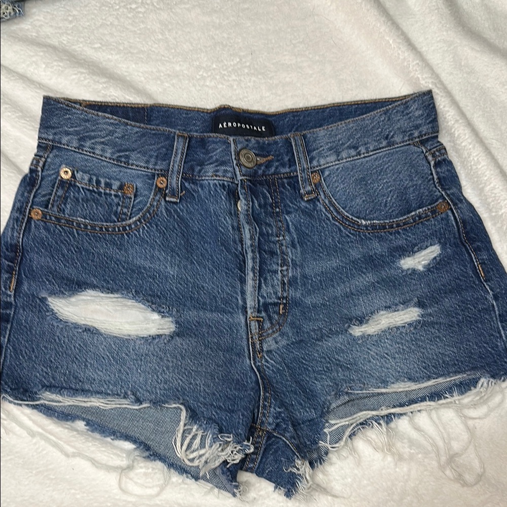 Aeropostale Blue Jean Shorts Classic Style